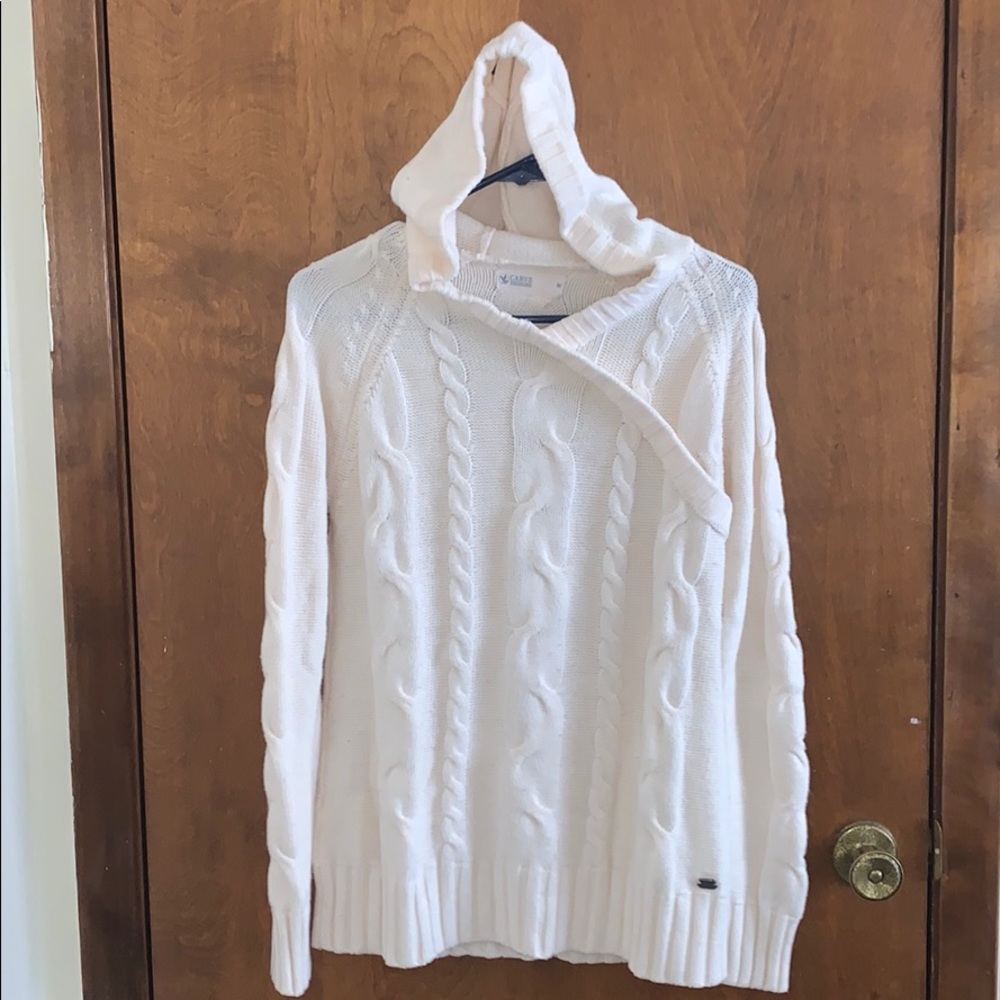 CARVE DESIGNS Off White Hooded Sweater